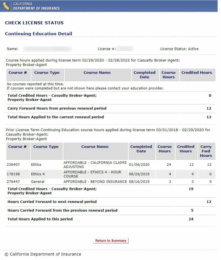 CA Insurance CE What do I need to renew my insurance license?